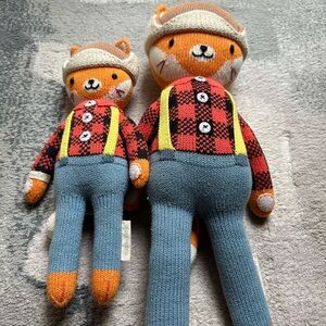Cuddle + Kind Wyatt the Fox set of two dolls (one regular 20” and one small 13”)